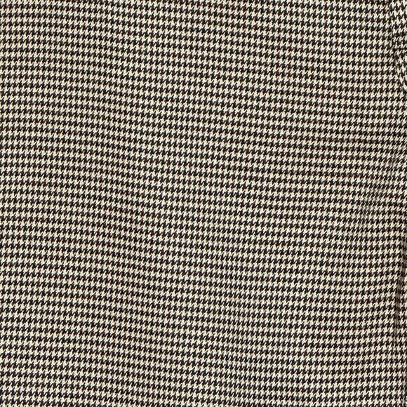 Sandrine Rose Houndstooth Straight Leg Cropped Pants Tan/Brown Women XS NWT - Picture 5 of 9